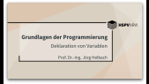 Grundlagen der Programmierung 02 - Deklaration von Variablen